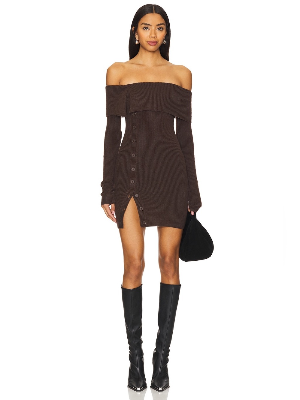 NWT Lovers & Friends Lexi Mini Dress in Brown Sz XXS